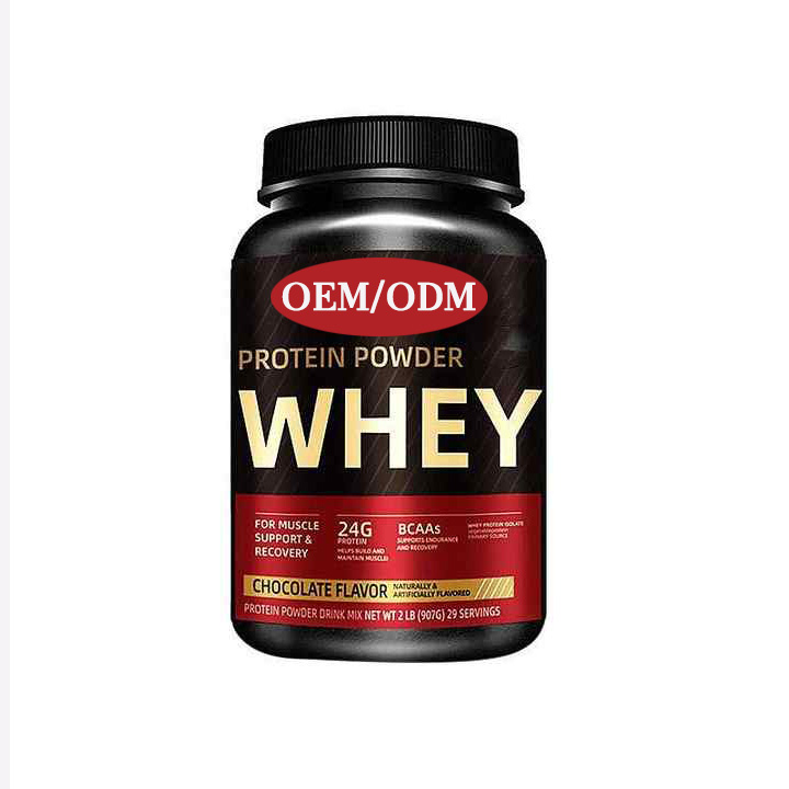 OEM Whey Protein Wholesale Gym Supplements Adult Protein Powder Gold Bottle Packing Teenagers Fitness Add 1 Scoop to 300ml of Wa
