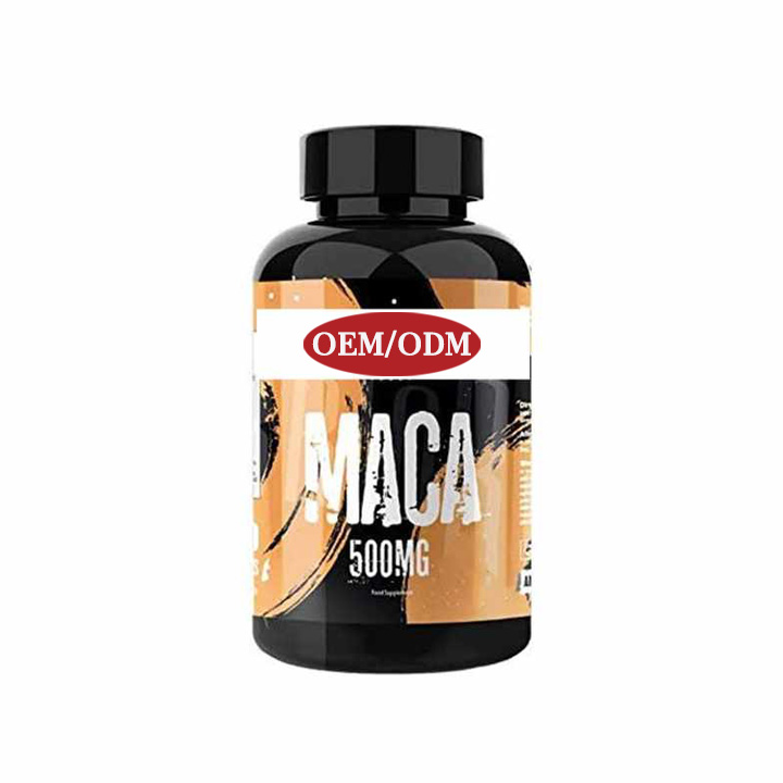 OEM/ODM Maca 60 tablets ginseng root extract vitamin B2 libido enhancer supplement transparent color 57g